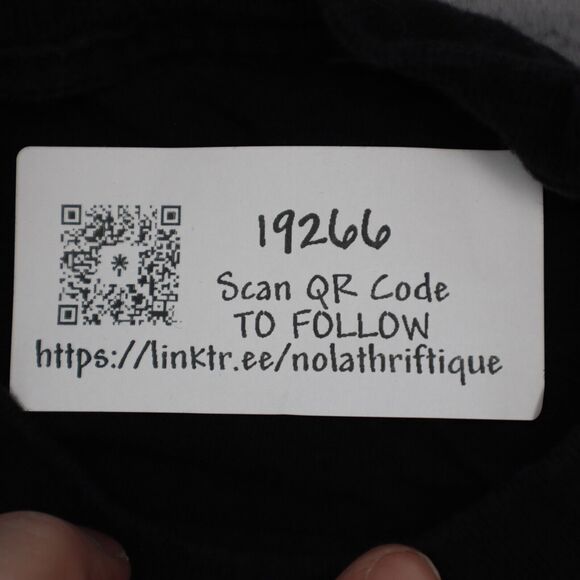 Tultex Shirt Mens Black Short Sleeve Crew Neck Graphic Print Pullover Tee - Picture 15 of 15